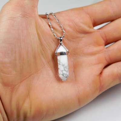Iyashi Howlite Scalar Energy Crystal Pendant