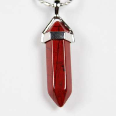Iyashi (Red / Poppy / Kiwi) Jasper Scalar Energy Crystal Pendant