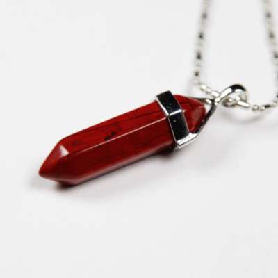 Iyashi (Red / Poppy / Kiwi) Jasper Scalar Energy Crystal Pendant