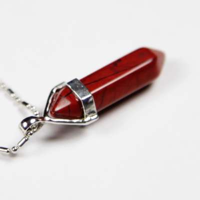 Iyashi (Red / Poppy / Kiwi) Jasper Scalar Energy Crystal Pendant