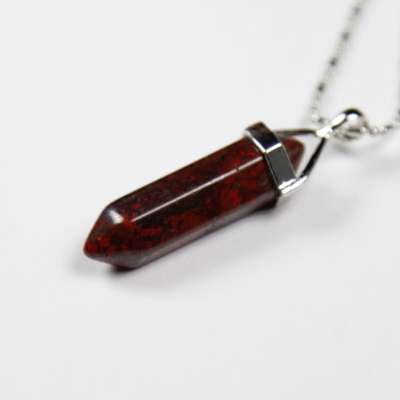Iyashi (Red / Poppy / Kiwi) Jasper Scalar Energy Crystal Pendant