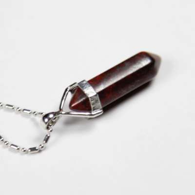 Iyashi (Red / Poppy / Kiwi) Jasper Scalar Energy Crystal Pendant