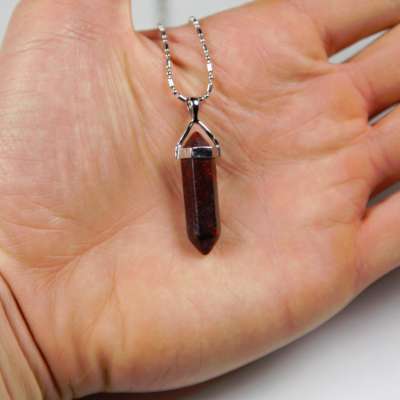Iyashi (Red / Poppy / Kiwi) Jasper Scalar Energy Crystal Pendant