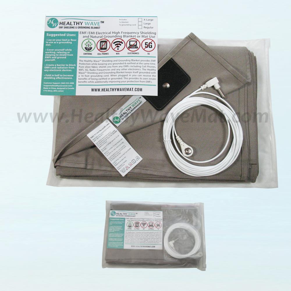 EMF Shielding + Earthing Sheet, EMF Protection Blanket 70"x85" - Click Image to Close