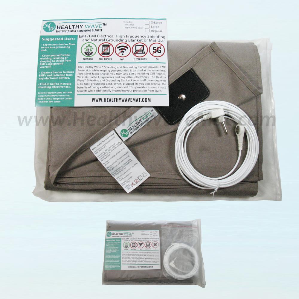EMF Shielding + Earthing Sheet, EMF Protection Blanket 85"x108" - Click Image to Close