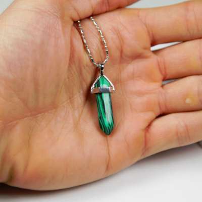 Iyashi Malachite Scalar Energy Crystal Pendant
